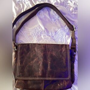 Brown Leather Sorpresa messenger bag.